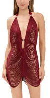 Thistle And Spire Fringe Benefits Slip In Ruby