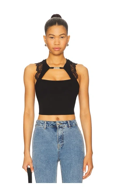 Thistle And Spire Kane Cropped Tank Top In Black