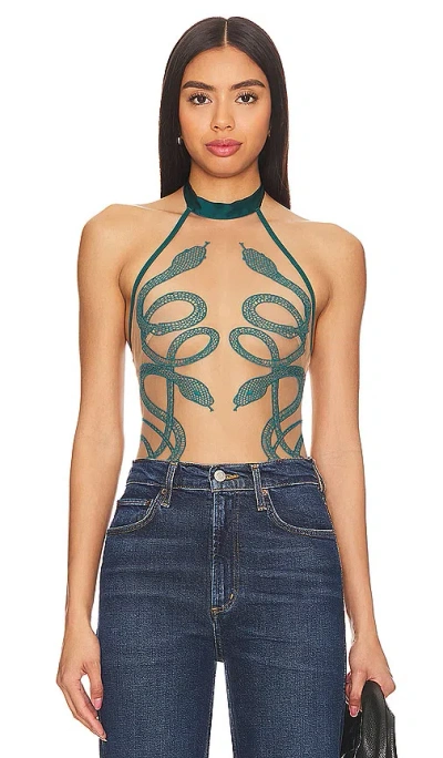 Thistle And Spire Medusa Bodysuit In Chameleon/butterscotch