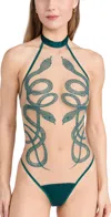 Thistle And Spire Medusa Bodysuit In Chameleon/butterscotch