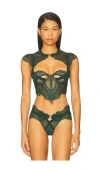 Thistle And Spire Minna Bodice In Green