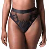 Thistle And Spire Smokin Mirrors High Leg Brief In Black In Blue