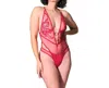 Thistle And Spire Tirgis Bodysuit 311449 In Crimson In Pink