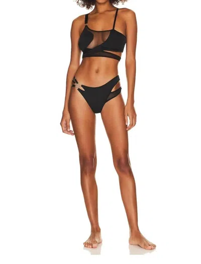 Thistle And Spire Ursa Asymmetrical Thong In Black
