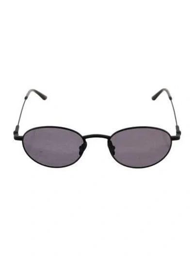 Pre-owned Thistles Round Mirrored Sunglasses In Black