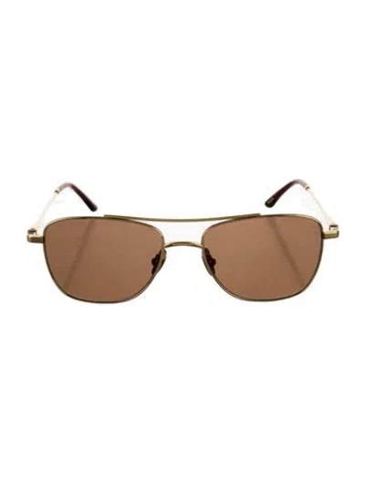 Pre-owned Thistles Tuscany Square Sunglasses In Gold