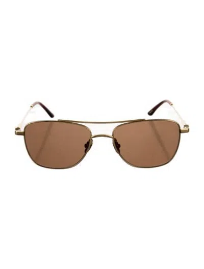Pre-owned Thistles Tuscany Square Sunglasses In Gold