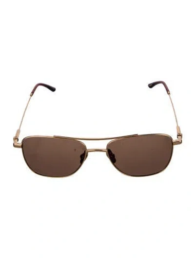 Pre-owned Thistles Wayfarer Tinted Sunglasses In Gold