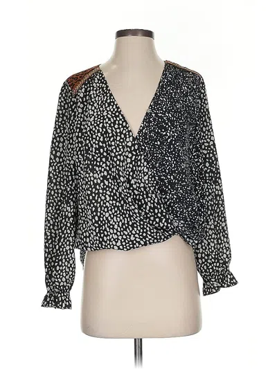 Pre-owned Thml 3/4 Sleeve Blouse In Black