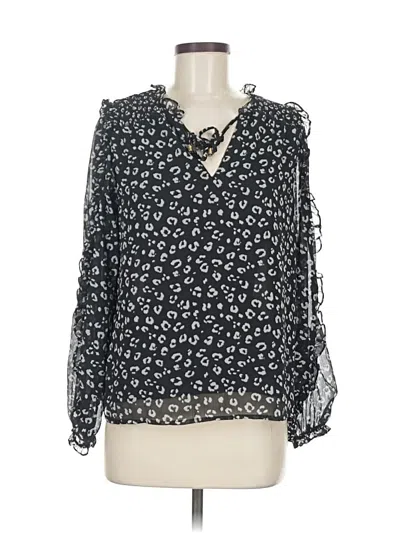 Pre-owned Thml 3/4 Sleeve Blouse In Black