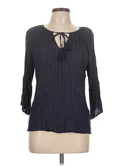 Pre-owned Thml 3/4 Sleeve Blouse In Black