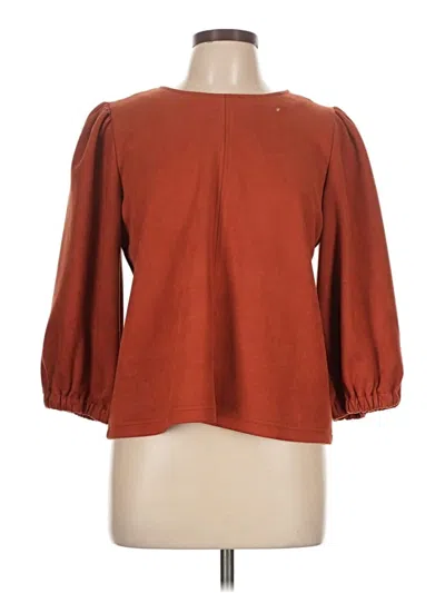 Pre-owned Thml 3/4 Sleeve Blouse In Brown