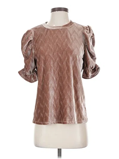 Pre-owned Thml 3/4 Sleeve Blouse In Brown