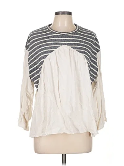 Pre-owned Thml 3/4 Sleeve Blouse In Gray