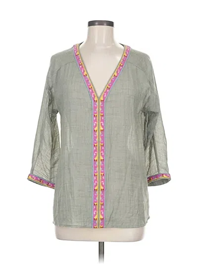 Pre-owned Thml 3/4 Sleeve Blouse In Gray