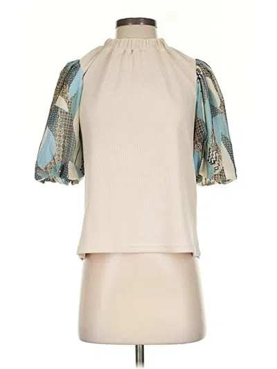 Pre-owned Thml 3/4 Sleeve Blouse In Ivory