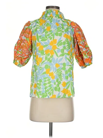 Pre-owned Thml 3/4 Sleeve Blouse In Orange