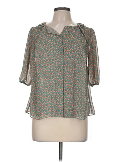Pre-owned Thml 3/4 Sleeve Blouse In Teal