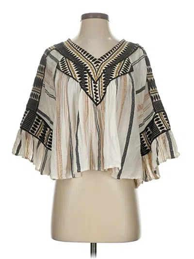 Pre-owned Thml 3/4 Sleeve Blouse In White