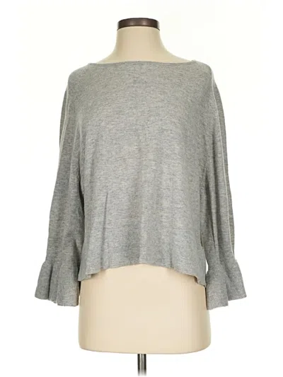 Pre-owned Thml 3/4 Sleeve Top Gray Boatneck Tops