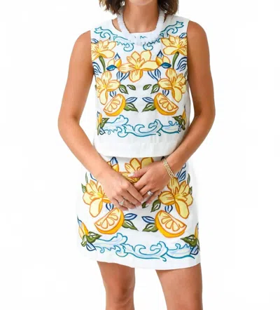 Thml A Zest For Life Embroidered Set In White In Transparent