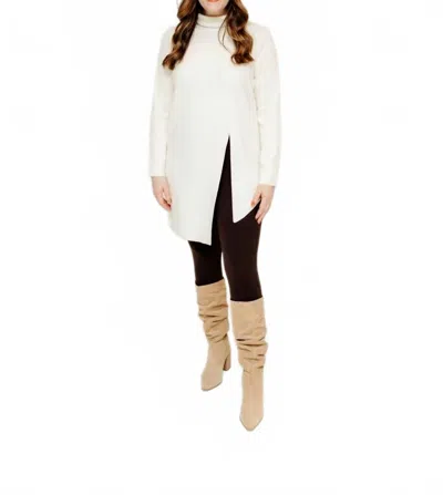 Thml Agnes Slit Sweater Dress In Cream In White