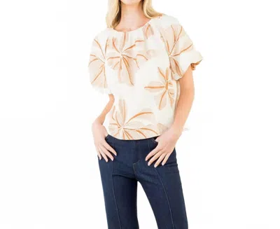 Thml Alex Puff Sleeve Blouse In White In Multi