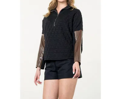 Thml Amanda Top In Black, Brown In Multi