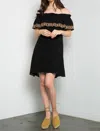 Thml Antigua Off The Shoulder Dress In Black