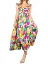 Thml Arden Floral Midi Dress In Multicolor In Multi