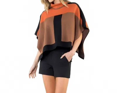 Thml Autumn Stroll Sweater Poncho In Multi