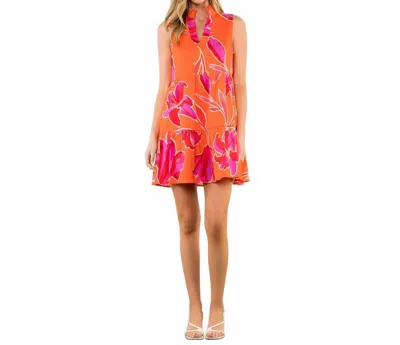 Thml Aylani Dress In Orange/pink