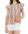 Thml Beachfront Striped Top In Multicolor In Multi