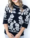 Thml Beth Knit Top In Black In Multi