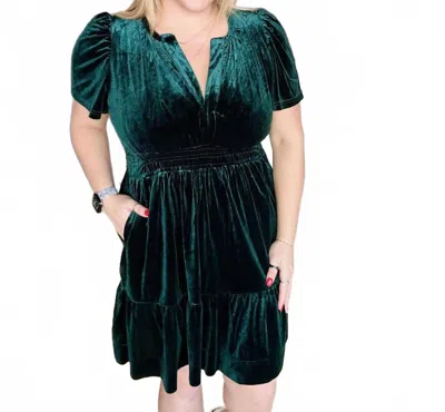 Thml Beyond The Velvet Rope Dress In Emerald In Green
