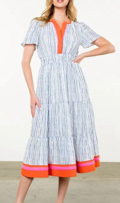 chinese dress ladies Dixie Maxi Dress ~ Coastal Blue Stripe – Show Me Your Mumu main image 0