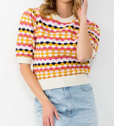 Thml Brianne Knit Top In Multi Color