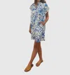 Thml Button Down Dress In Blue In Multi