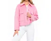 Thml Button Up Jacket In Pink In Pink