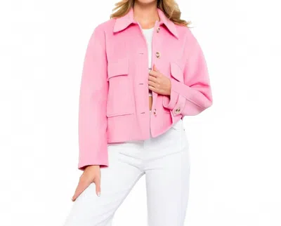 Thml Button Up Jacket In Pink
