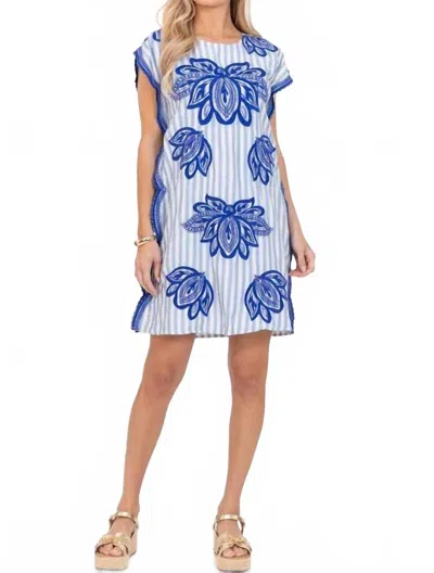 Thml Capri Embroidered Mini Dress In Blue