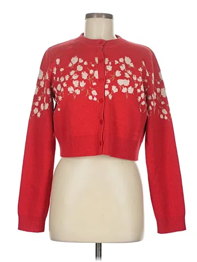 Pre-owned Thml Cardigan Sweater In Red