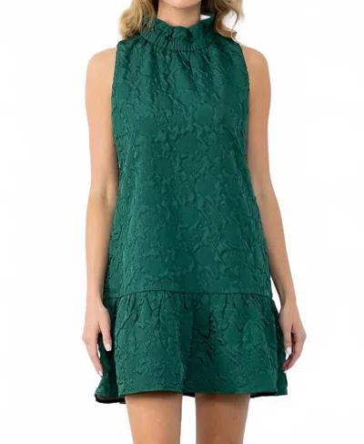 Thml Carol Sleeveless Textured Dress In Emerald Green