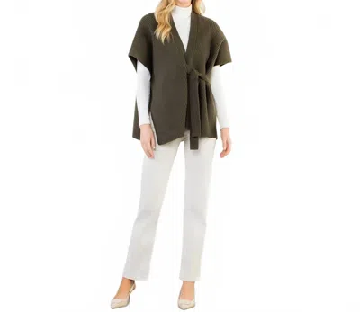 Thml Casey Knitted Cardigan In Olive In Green