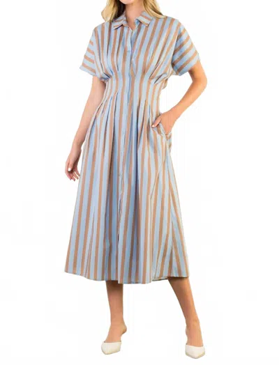 Thml Casey Striped Maxi Dress In Blue