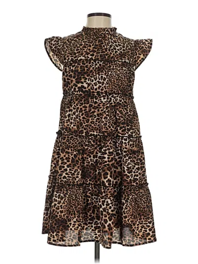 Pre-owned Thml Casual Dress In Brown