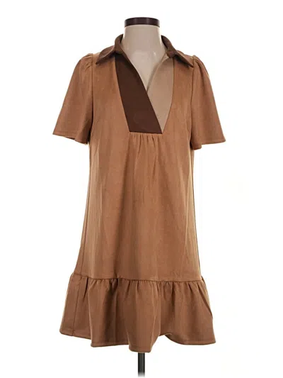 Pre-owned Thml Casual Dress In Brown
