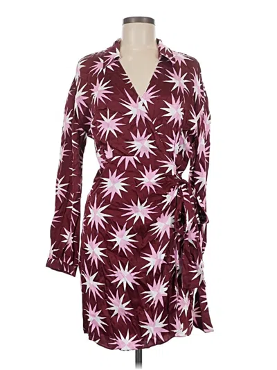 Pre-owned Thml Casual Dress In Burgundy