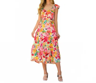 Thml Celina Floral Dress In Pink Multi