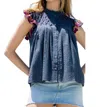 Thml Change A Bit Top In Navy In Blue